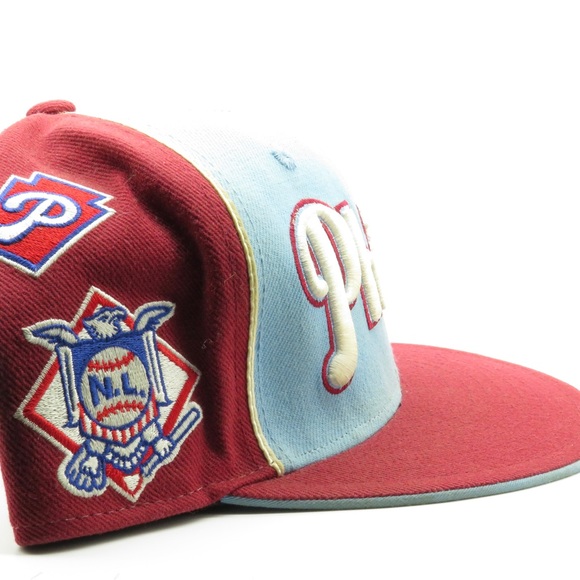American Needle | Authentic  PHILLIES FITTED BASEBALL
HAT CAP | 7 3/8 - Picture 2 of 3